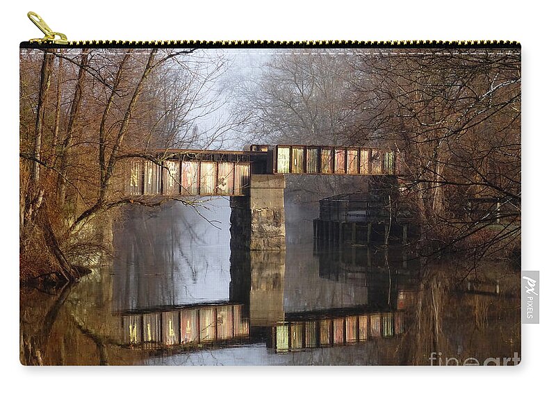 Bridge Zip Pouch featuring the photograph Nifti Bridge in Spring-06 by Christopher Plummer