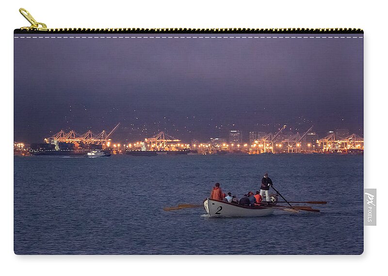 Boating Carry-all Pouch featuring the photograph Night Boating on San Francisco Bay by Derek Dean