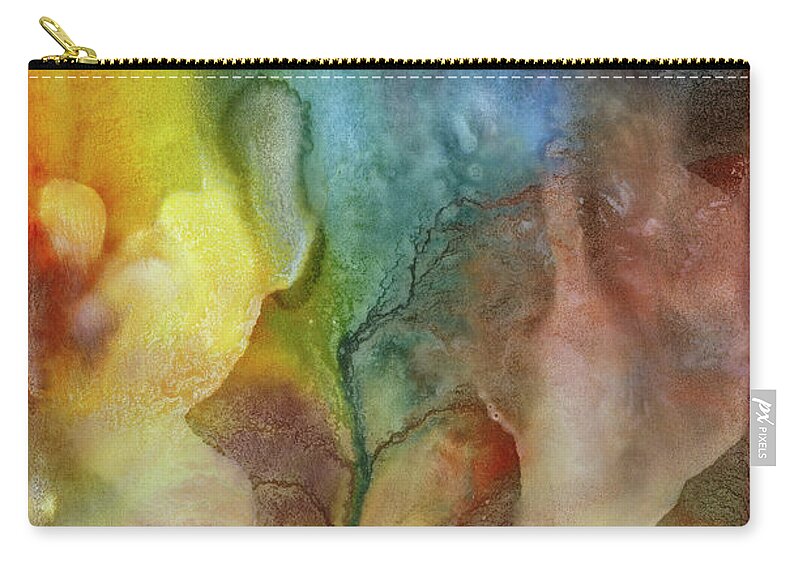 Abstract Zip Pouch featuring the painting Night Forming Autumn 2 by Sperry Andrews