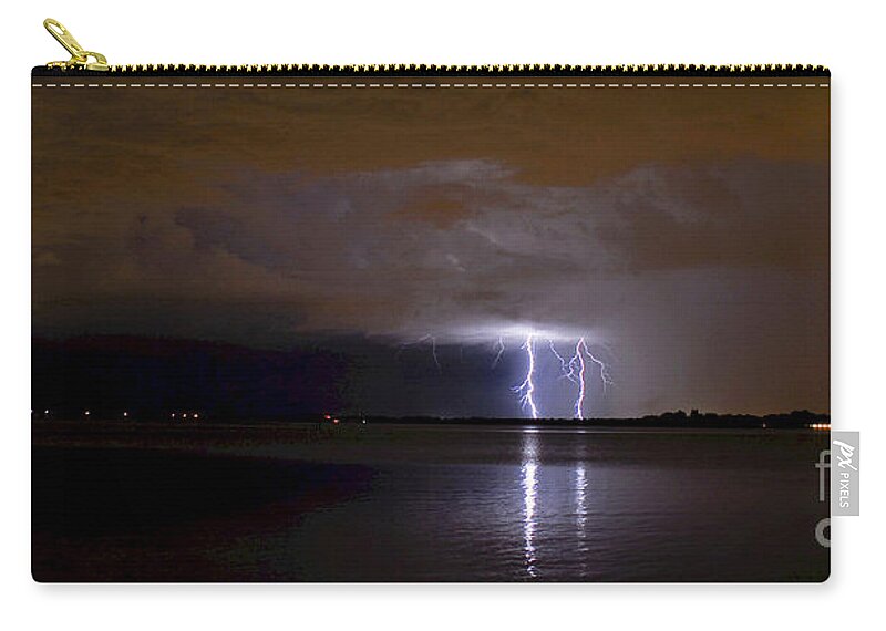 Clouds Zip Pouch featuring the photograph Night Light by Quinn Sedam