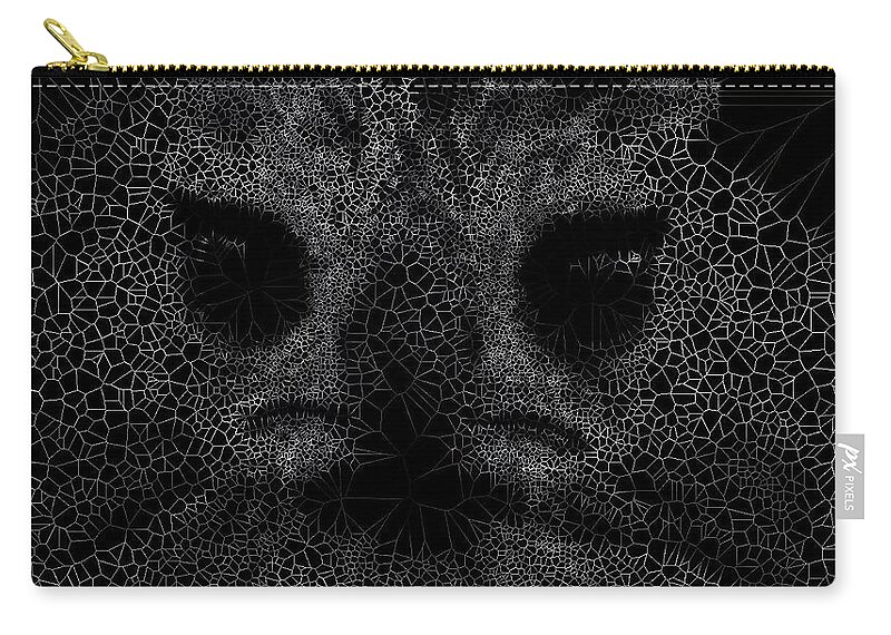 Vorotrans Zip Pouch featuring the digital art Night night by Stephane Poirier