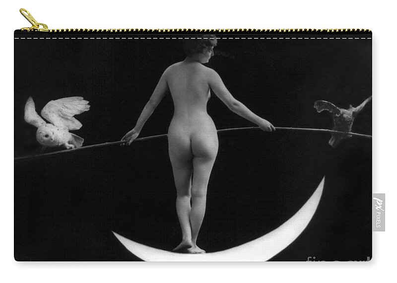 Erotica Carry-all Pouch featuring the photograph Night, Nude Model, 1895 by Science Source