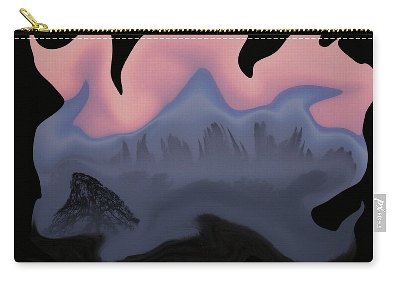 Distort Zip Pouch featuring the digital art Nightmare In Chico Transparency by Robert Woodward