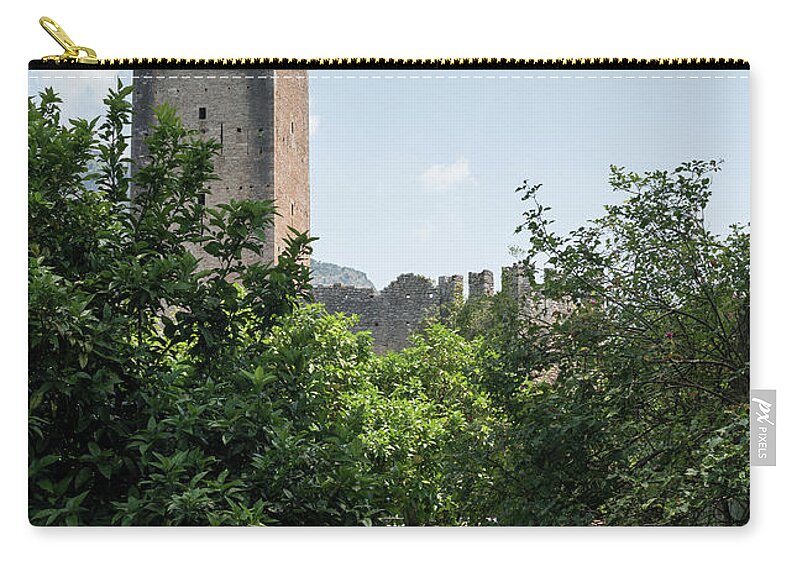 Bamboo Zip Pouch featuring the photograph Ninfa Garden, Rome Italy 8 by Perry Rodriguez