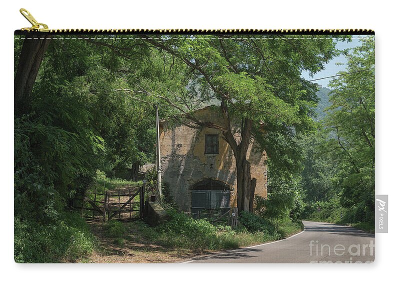 Bamboo Zip Pouch featuring the photograph Ninfa Garden, Rome Italy 9 by Perry Rodriguez