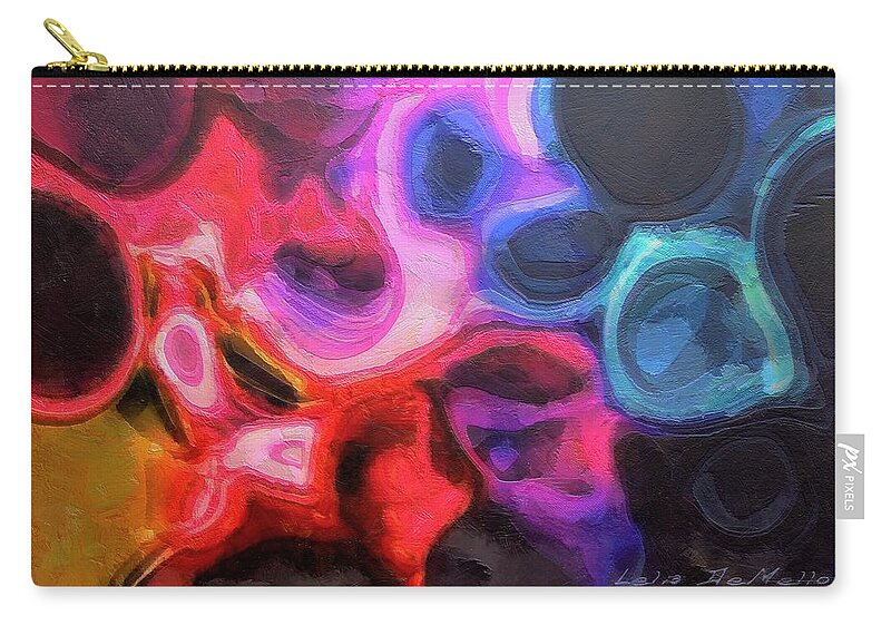 Abstract Zip Pouch featuring the painting No. 10 by Lelia DeMello