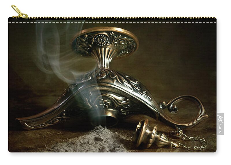 Lamp Zip Pouch featuring the photograph No more wishes by Jaroslaw Blaminsky