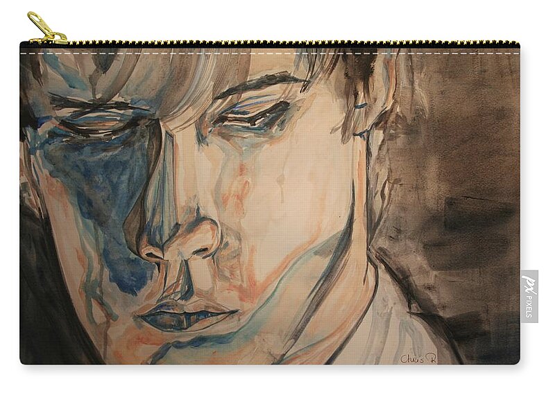 Portrait Zip Pouch featuring the painting No Song Without Love by Christel Roelandt