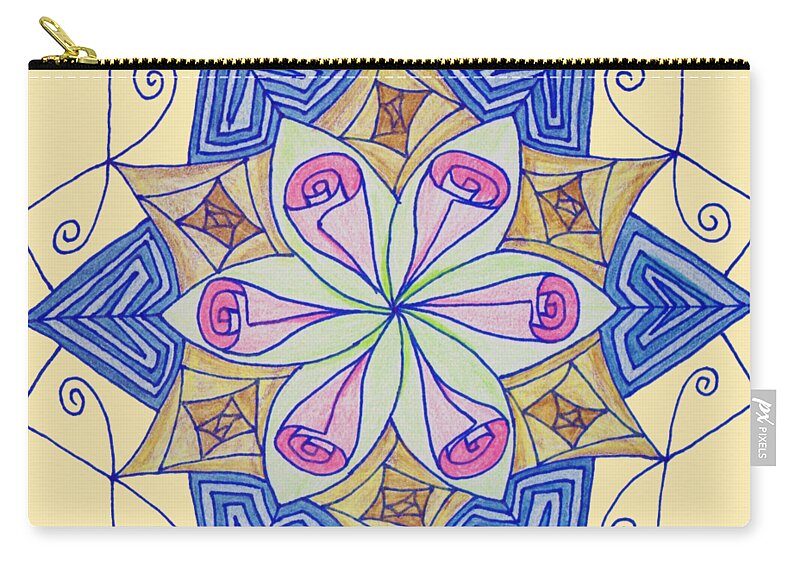 Lori Kingston Zip Pouch featuring the mixed media No Summer by Lori Kingston