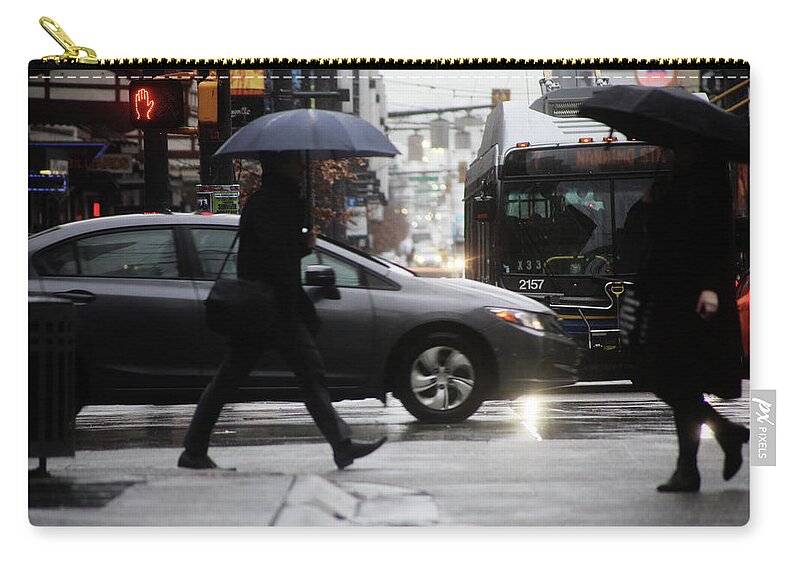 Street Photography Zip Pouch featuring the photograph No trees sneeze by J C