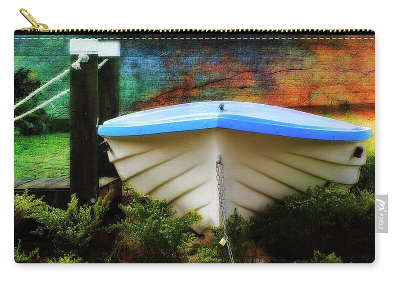 Boats Carry-all Pouch featuring the photograph No water 01 by Kevin Chippindall