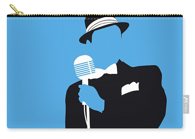 Sinatra Zip Pouch featuring the digital art No059 MY SINATRA Minimal Music poster by Chungkong Art