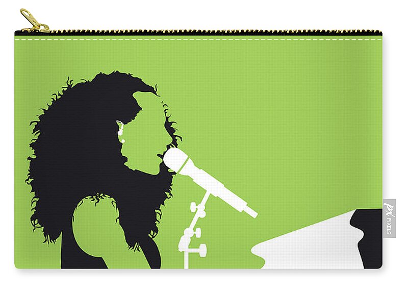 Alicia Zip Pouch featuring the digital art No066 MY ALICIA KEYS Minimal Music poster by Chungkong Art