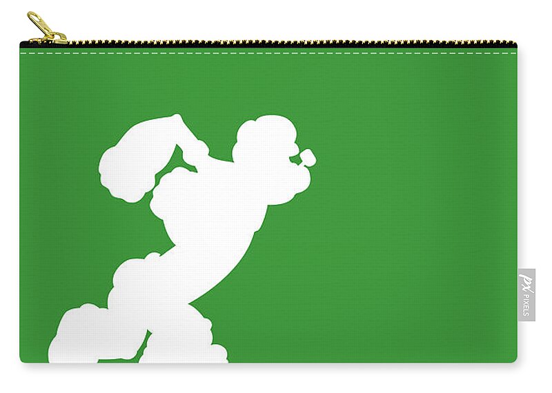 Brain Zip Pouch featuring the digital art No07 My Minimal Color Code poster Popeye by Chungkong Art