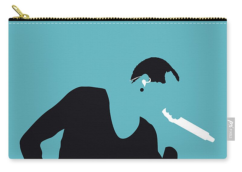 Linking Zip Pouch featuring the digital art No085 MY LINKING PARK Minimal Music poster by Chungkong Art