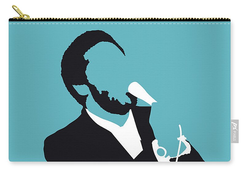 Al Carry-all Pouch featuring the digital art No135 MY AL GREEN Minimal Music poster by Chungkong Art