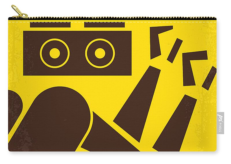 Short Circuit Zip Pouch featuring the digital art No470 My Short Circuit minimal movie poster by Chungkong Art