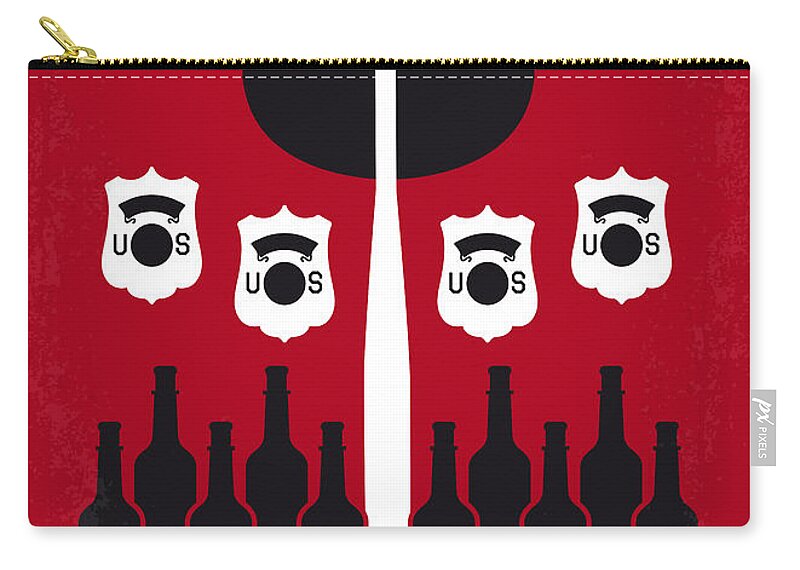 The Untouchables Zip Pouch featuring the digital art No463 My The Untouchables minimal movie poster by Chungkong Art