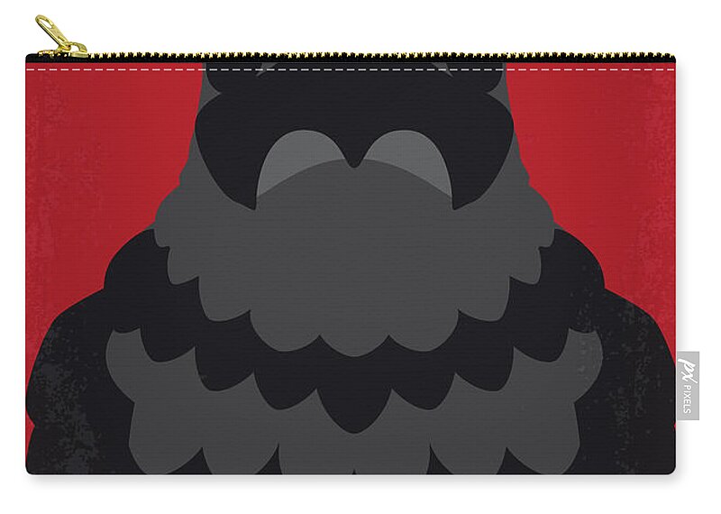 The Maltese Falcon Zip Pouch featuring the digital art No780 My The Maltese Falcon minimal movie poster by Chungkong Art