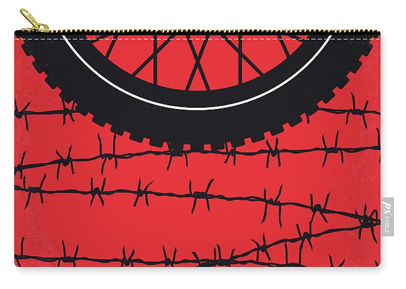 The Great Escape Zip Pouch featuring the digital art No958 My The Great Escape minimal movie poster by Chungkong Art