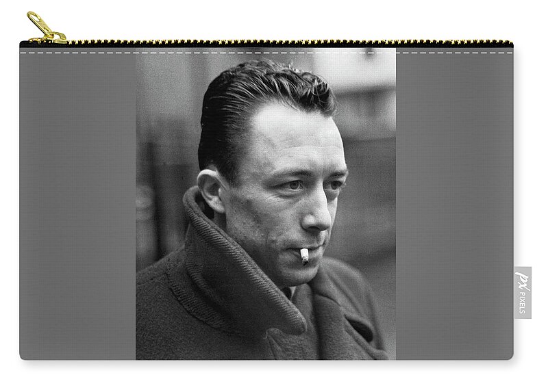 Nobel Prize Winning Writer Albert Camus #1 Paris France 1944-2015 Zip Pouch featuring the photograph Nobel Prize Winning Writer Albert Camus Paris, France, 1944 -2015 by David Lee Guss