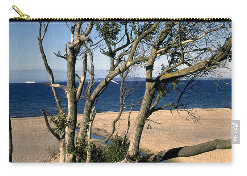 Denmark Zip Pouch featuring the photograph Nordic beach by Flavia Westerwelle