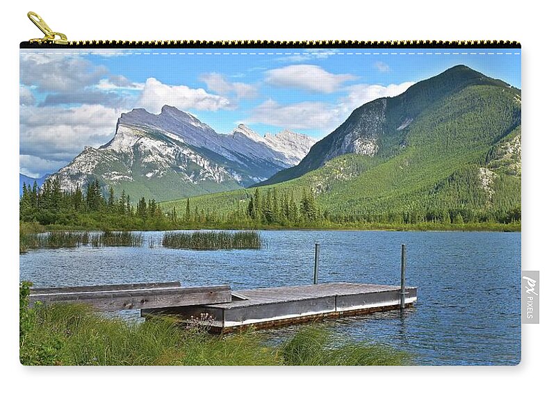 Norquay Zip Pouch featuring the photograph Norquay Panorama by Frozen in Time Fine Art Photography