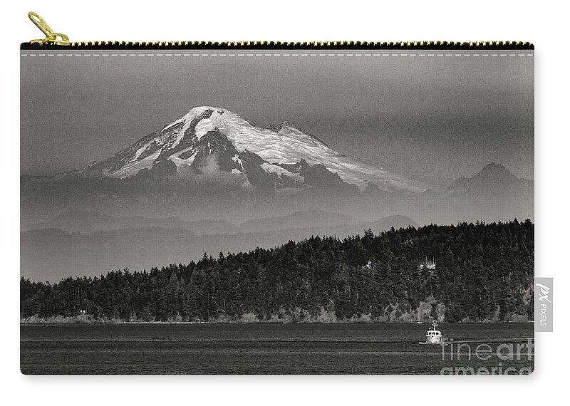 Black And White Zip Pouch featuring the photograph North by Northwest by Rod Best