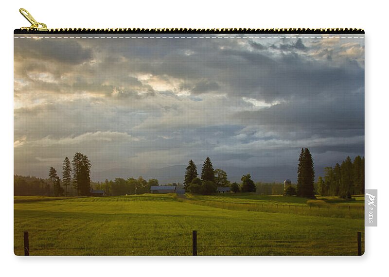 Pastoral Zip Pouch featuring the photograph North Idaho Sunrise by Albert Seger