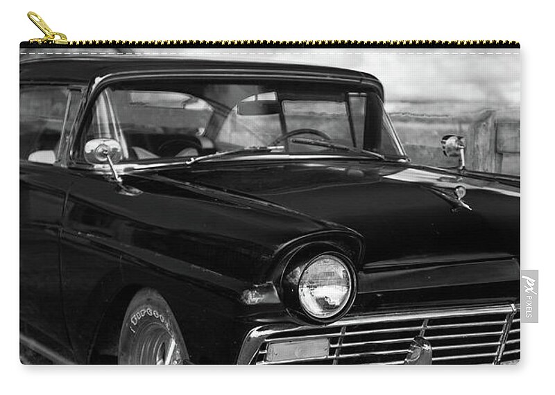 Car Zip Pouch featuring the photograph North Rustico Vintage Car Prince Edward Island by Edward Fielding