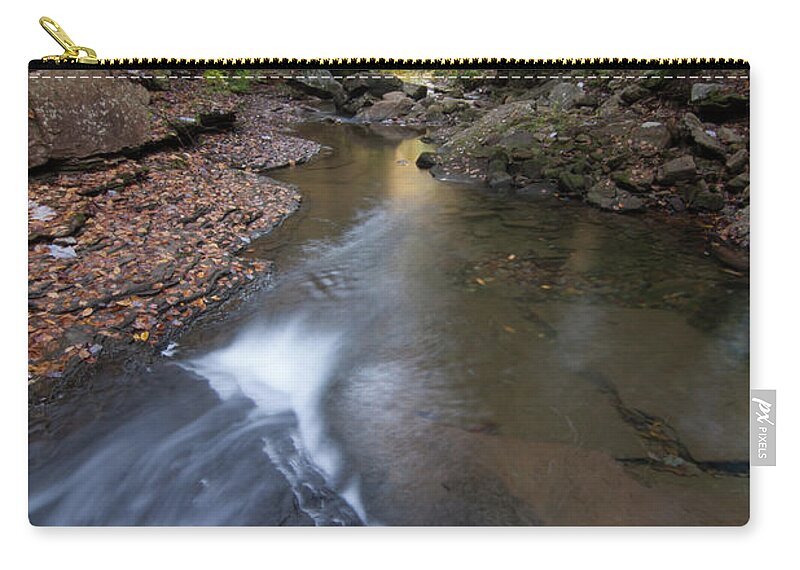 Creek Zip Pouch featuring the photograph North Suck Creek Fall by Paul Rebmann