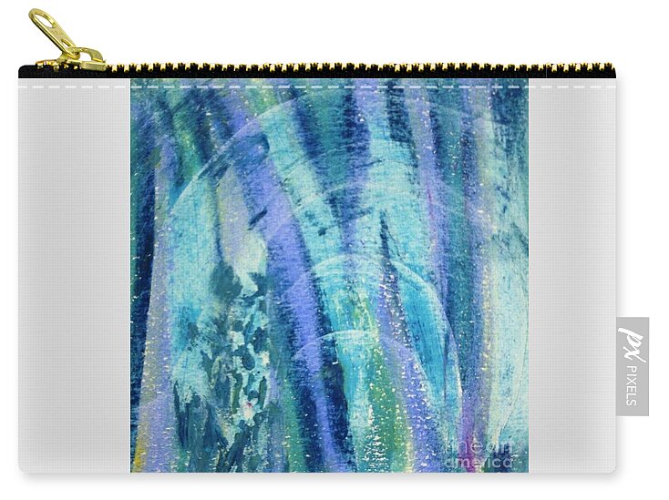 Northern Lights Zip Pouch featuring the painting Northern Lights by Deb Stroh-Larson