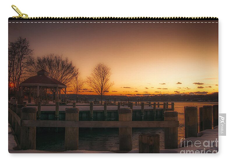 Northport Zip Pouch featuring the photograph Northport Sunset by Alissa Beth Photography