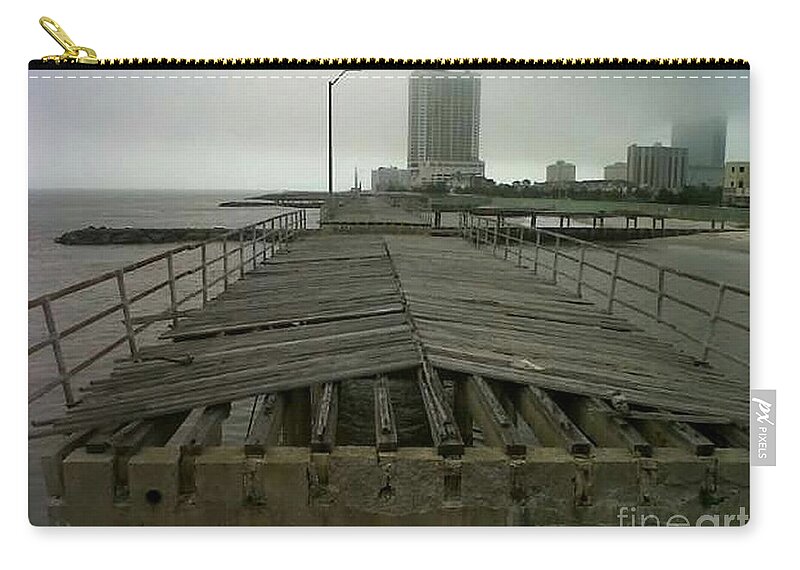 Decadent Boardwalk Northside Zip Pouch featuring the photograph Northside Boardwalk /Sandy by Tyrone Hart
