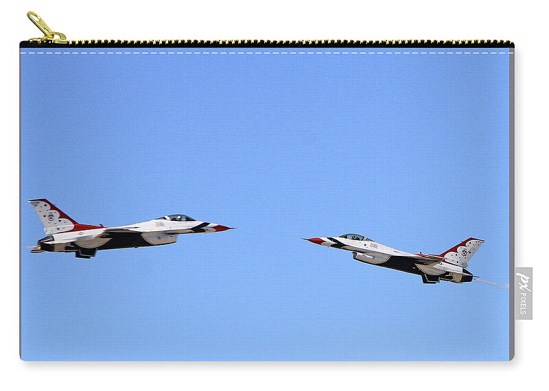 F-16 Zip Pouch featuring the photograph Nose to Nose by Shoal Hollingsworth