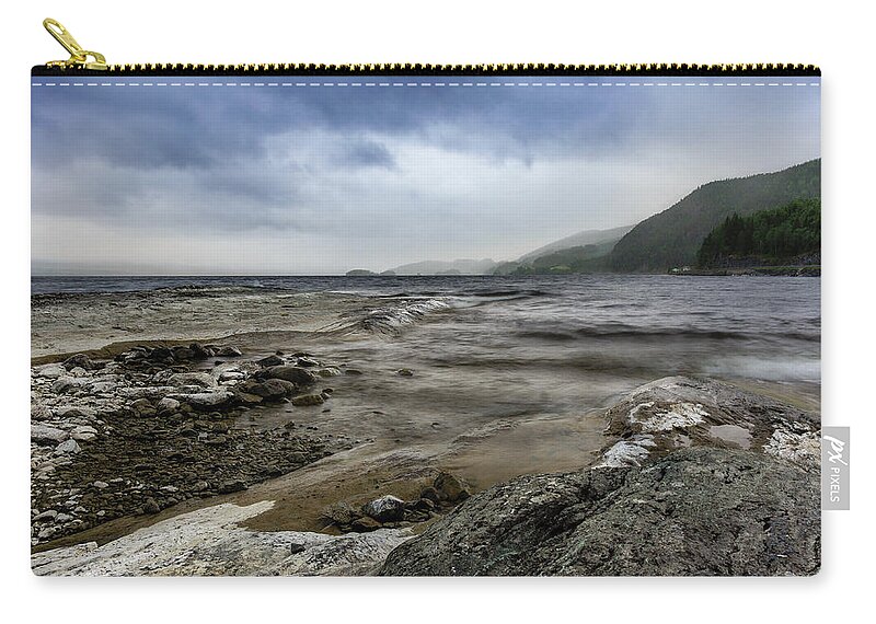Trondelag Zip Pouch featuring the photograph Not a better day to go fishing by Dmytro Korol