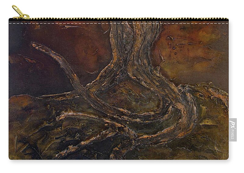 Tree Zip Pouch featuring the painting Not forgotten by John Stuart Webbstock