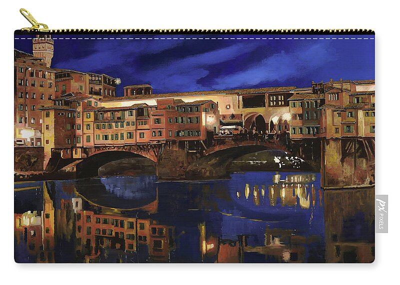 Firenze Carry-all Pouch featuring the painting Notturno Fiorentino by Guido Borelli