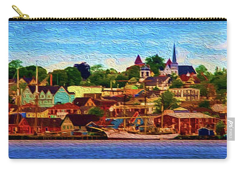 Nova Scotia Zip Pouch featuring the painting Nova Scotia by Prince Andre Faubert