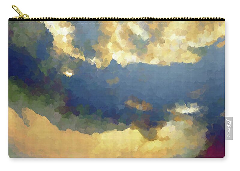 Abstract Impressionism Zip Pouch featuring the digital art Novam Mortem by Matthew Lindley
