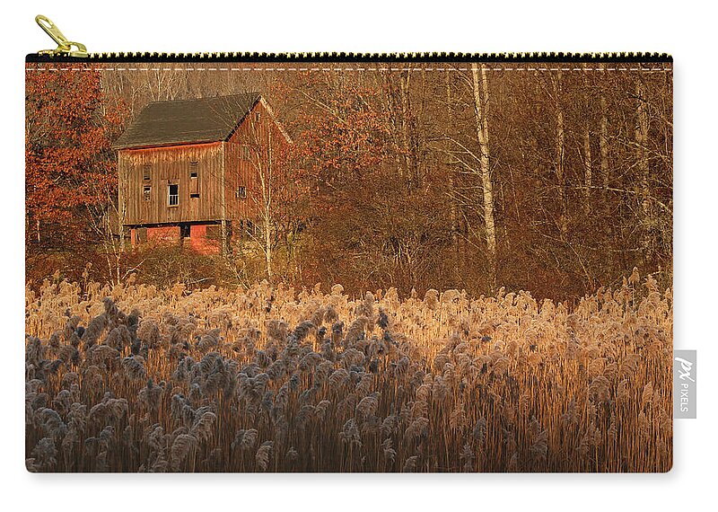 Barn Zip Pouch featuring the photograph November Breeze by Rob Blair
