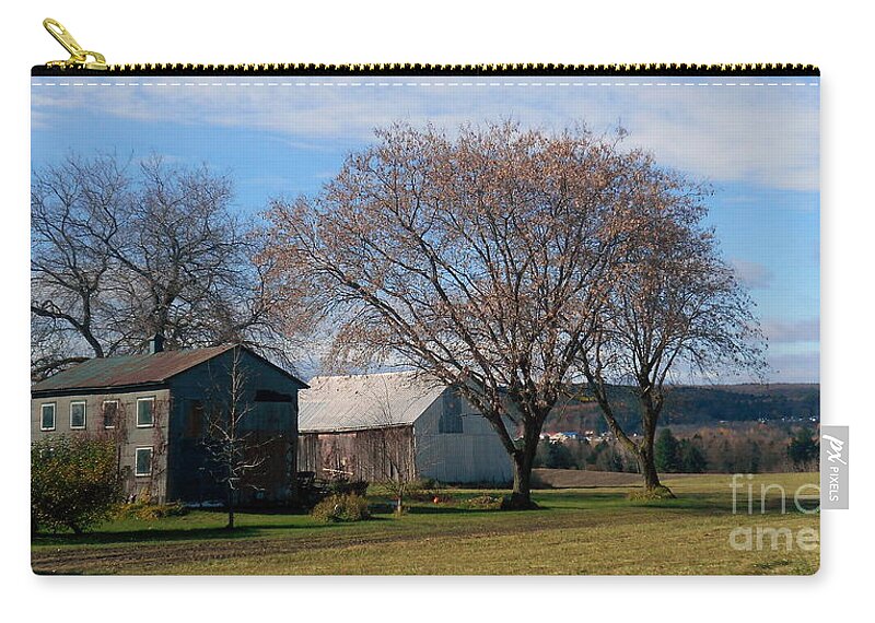 Farm Zip Pouch featuring the photograph November by Elfriede Fulda