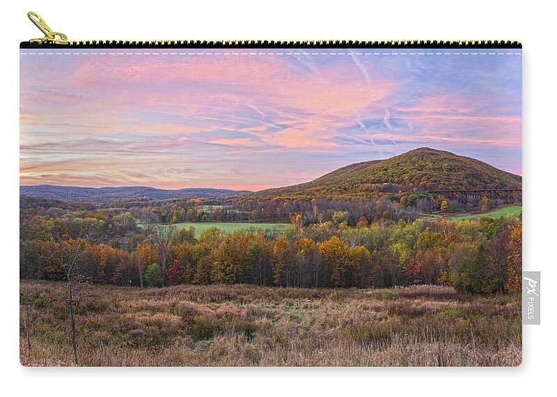 Sunrise Zip Pouch featuring the photograph November Glowing Sky by Angelo Marcialis