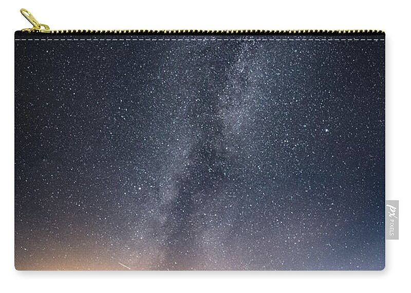 Astrophotography Zip Pouch featuring the photograph November Milky Way from the Pass Lake Train Trestle, Take 1 by Jakub Sisak