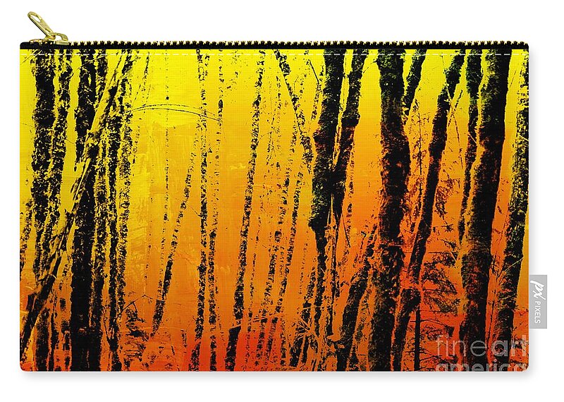 Trees Zip Pouch featuring the photograph November Woods by Sheila Ping