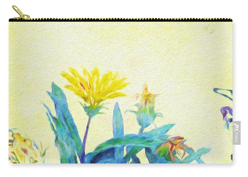 Flowers Zip Pouch featuring the photograph Now in Bloom by Diane Lindon Coy