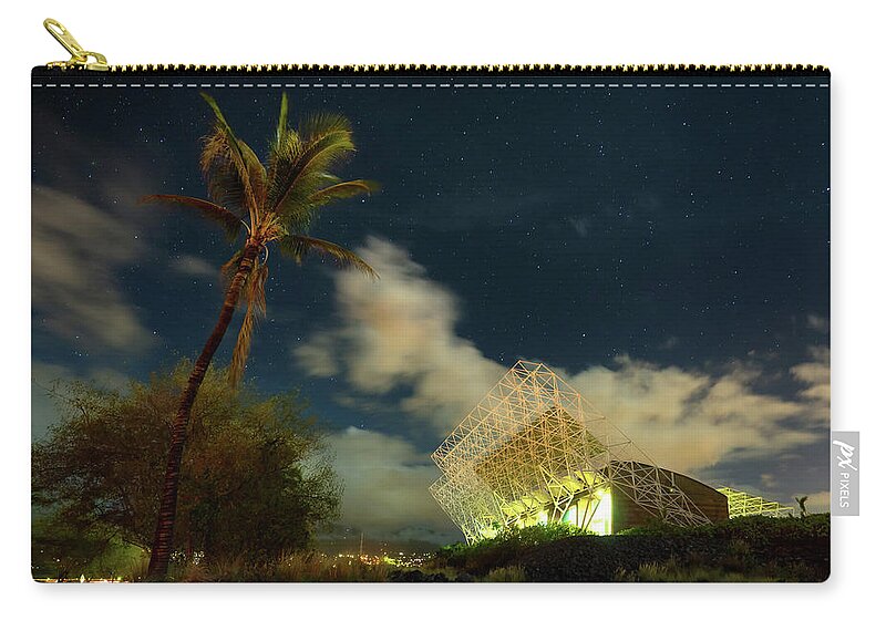 Big Island Zip Pouch featuring the photograph NREL Building at Night by Christopher Johnson