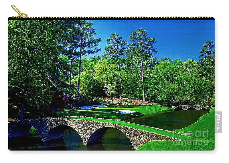 Golf Zip Pouch featuring the digital art Number 12 by Michael Graham