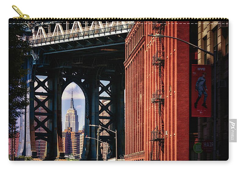 America Zip Pouch featuring the photograph NYC summer postcard by Eduard Moldoveanu