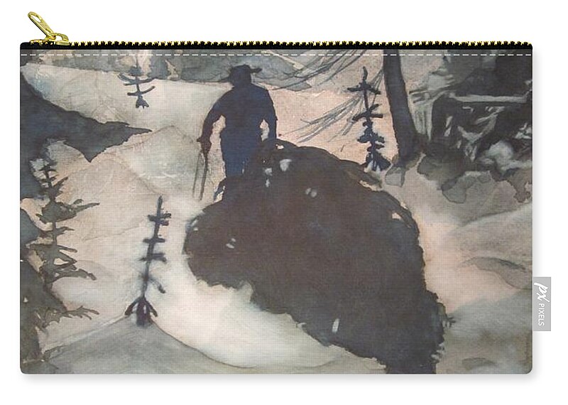 Christmas Zip Pouch featuring the painting O Tannenbaum by Elizabeth Carr